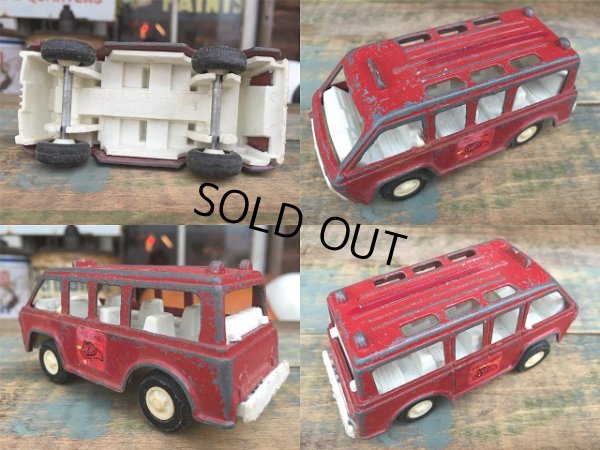 画像3: 70s Vintage TootsieToy Die Cast Mini Car fire chief Van (AL888)