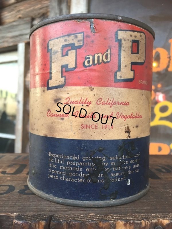 画像2: Vintage F and P California Spinach Tin Can (AL897)