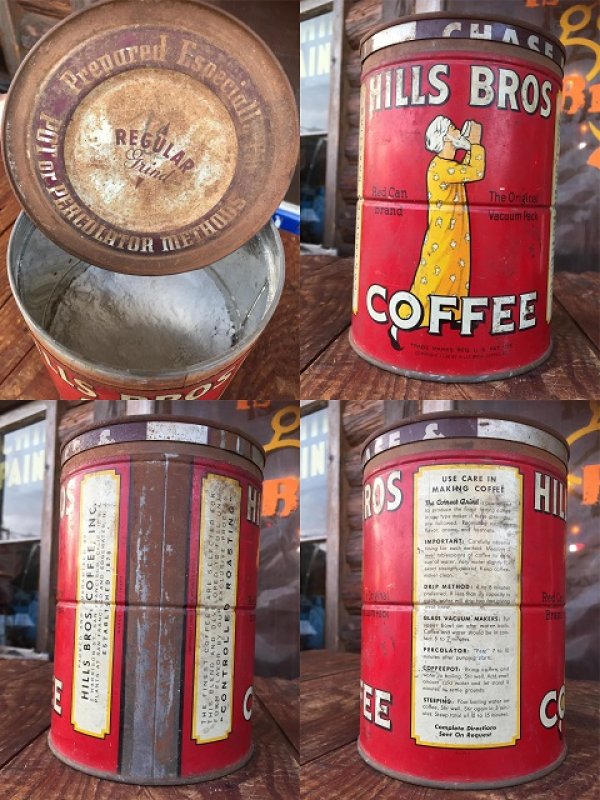 画像2: Vintage Hills Bros Coffee Can S (AL902)