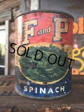 Vintage F and P California Spinach Tin Can (AL897)