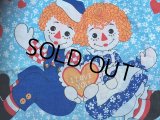70s Vintage Pillow Case /  Raggedy Ann＆Andy (AL921)