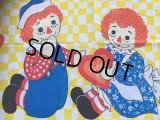 70s Vintage Pillow Case /  Raggedy Ann＆Andy (AL922)