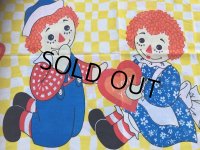 70s Vintage Pillow Case /  Raggedy Ann＆Andy (AL922)