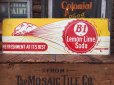 画像1: 40s Vintage B-1 Lemon Lime Soda Embossed Metal Sign (AL926) (1)