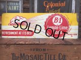 40s Vintage B-1 Lemon Lime Soda Embossed Metal Sign (AL926)