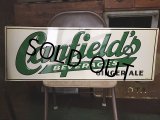 50s Vintage Canfield's Ginger Ale Soda Embossed Metal Sign (AL927)