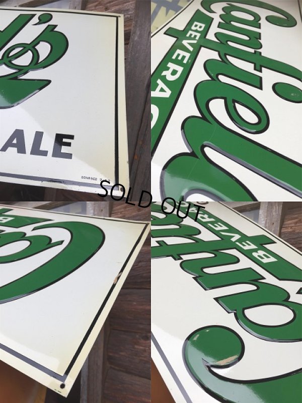 画像3: 50s Vintage Canfield's Ginger Ale Soda Embossed Metal Sign (AL927)