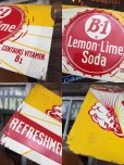 画像2: 40s Vintage B-1 Lemon Lime Soda Embossed Metal Sign (AL926) (2)