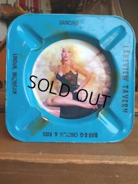 50s Vintage Pin-Up Girl Ashtray LAKEVIEW TAVERN (AL942)
