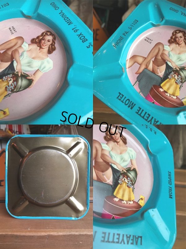 画像2: 50s Vintage Pin-Up Girl Ashtray LAFAYETTE MOTEL (AL939)