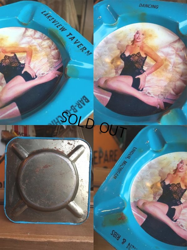 画像2: 50s Vintage Pin-Up Girl Ashtray LAKEVIEW TAVERN (AL942)