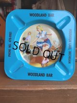 50s Vintage Pin-Up Girl Ashtray WOODLAND BAR (AL941)