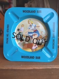 50s Vintage Pin-Up Girl Ashtray WOODLAND BAR (AL941)