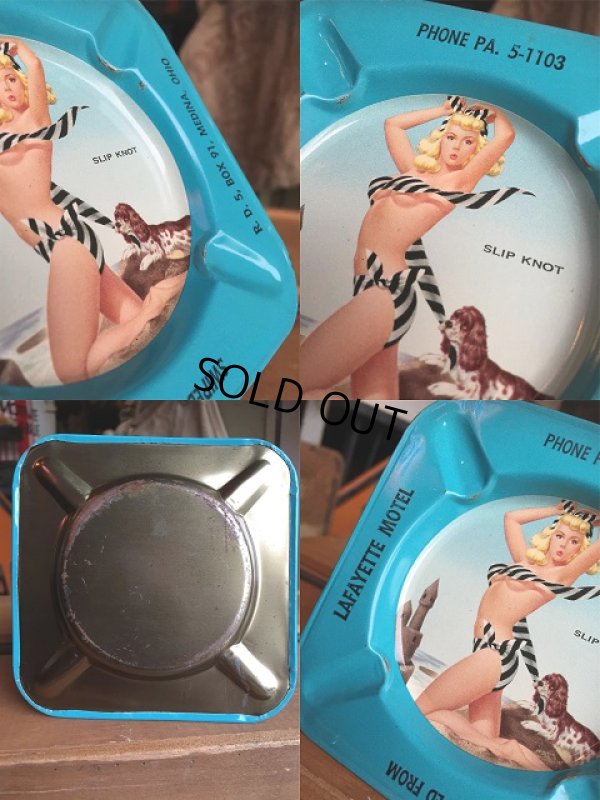 画像2: 50s Vintage Pin-Up Girl Ashtray LAFAYETTE MOTEL (AL938)