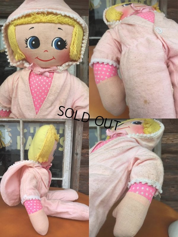 画像2: Vintage Pink Girl Rug Doll (AL951)