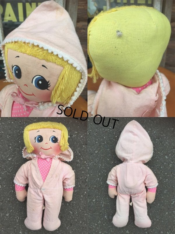画像3: Vintage Pink Girl Rug Doll (AL951)