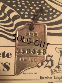 30s Vintage Dog License Tag #356448 (AL4072)
