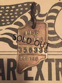 30s Vintage Dog License Tag #356338 (AL4051)