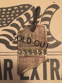 30s Vintage Dog License Tag #356458 (AL4081)