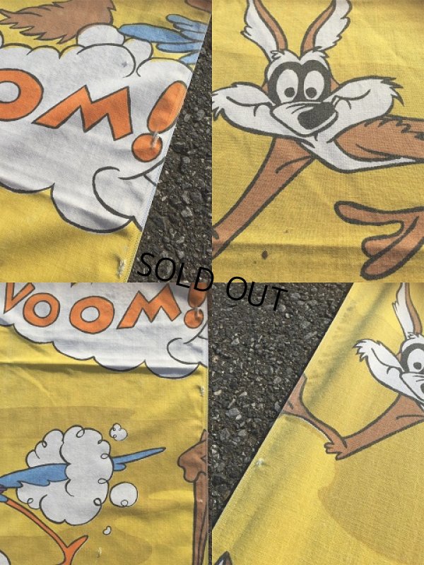 画像4: 70s Vintage Flat Sheet /  Road Runner & Wile E. Coyote (AL961)