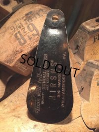 Vintage Advertising Shoe Horn Sundial Shoes Hirshs' (AL963)