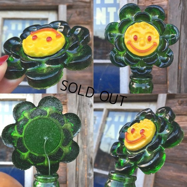 画像2: Vintage Decor Smiley Face Flower Green (AL985)