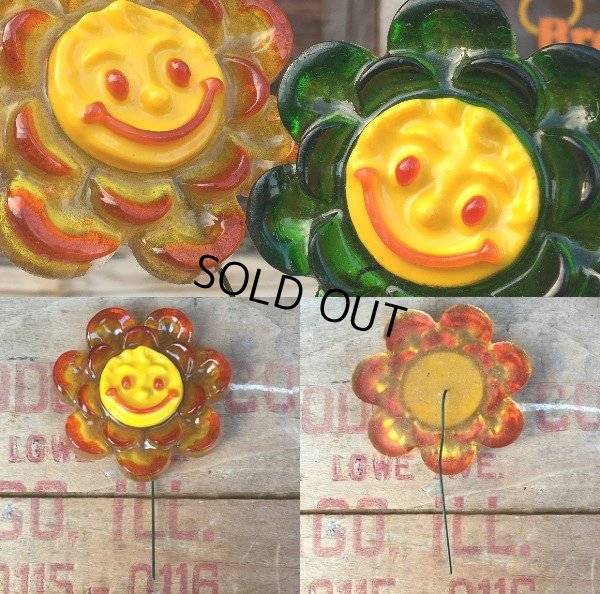 画像3: Vintage Decor Smiley Face Flower Orange (AL986)