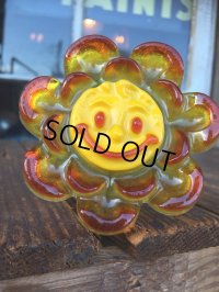 Vintage Decor Smiley Face Flower Orange (AL986)