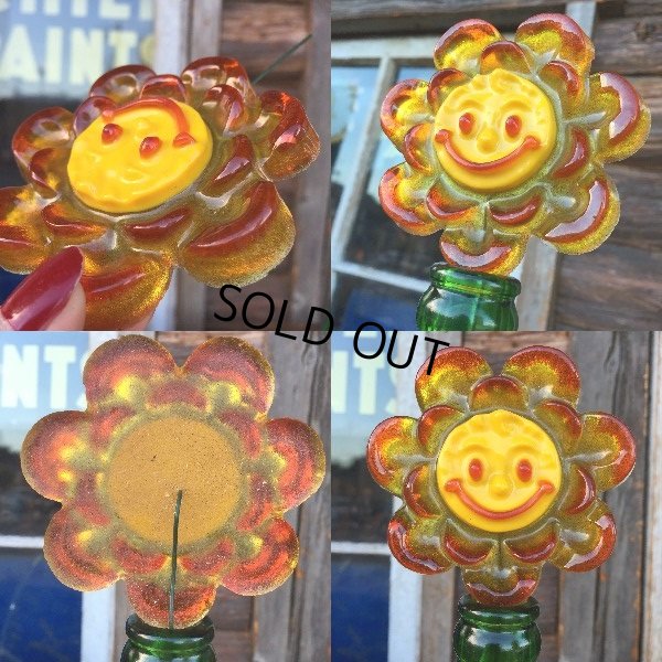 画像2: Vintage Decor Smiley Face Flower Orange (AL986)