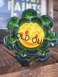 Vintage Decor Smiley Face Flower Green (AL985)