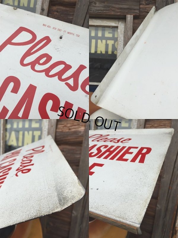 画像3: Vintage Metal Sign Plase Pay Cashier Inside (AL5540) 