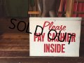 Vintage Metal Sign Plase Pay Cashier Inside (AL5540) 