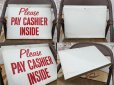 画像2: Vintage Metal Sign Plase Pay Cashier Inside (AL5540)  (2)