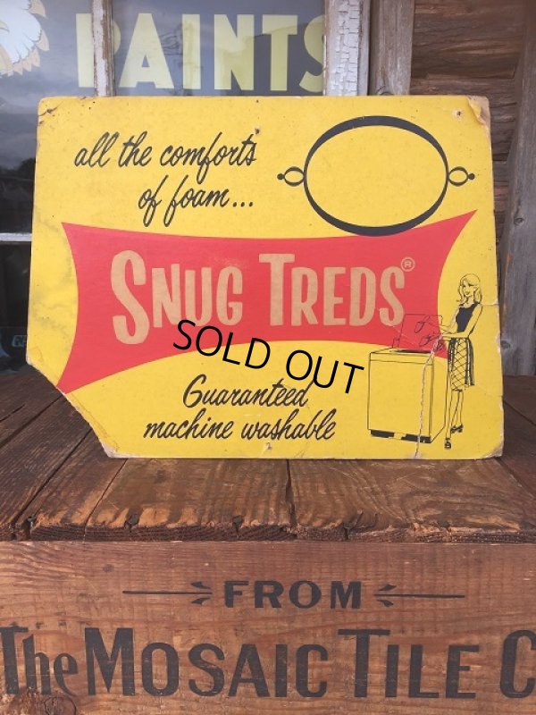 画像1: Vintage Snug Treds Card Board Sign (AL6730)
