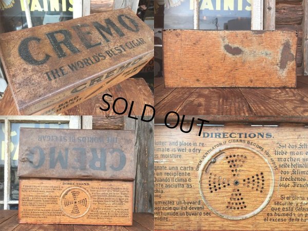 画像4: Vintage CREMO Cigar Humidor Store Display Tin (AL6731)