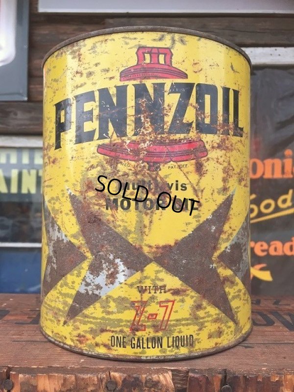 画像1: Vintage PENNZOIL Motor Oil 1GL Can (AL7046)