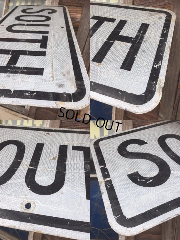 画像2: Vintage Road Sign SOUTH (AL7043)