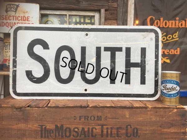 画像1: Vintage Road Sign SOUTH (AL7043)