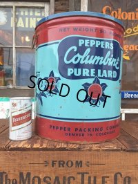 40s Vintage Colmbine Pure Lard Tin (AL7398)