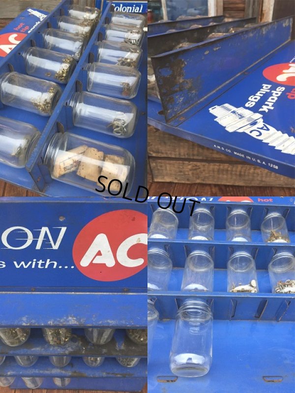 画像3: 60s Vintage AC Spark Plug Glass Storage Jars (AL7397)