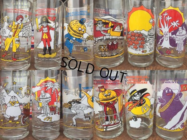 画像5: 80s Vintage McDonalds Adventure Glasses Complete Set of 6 (AL7708)