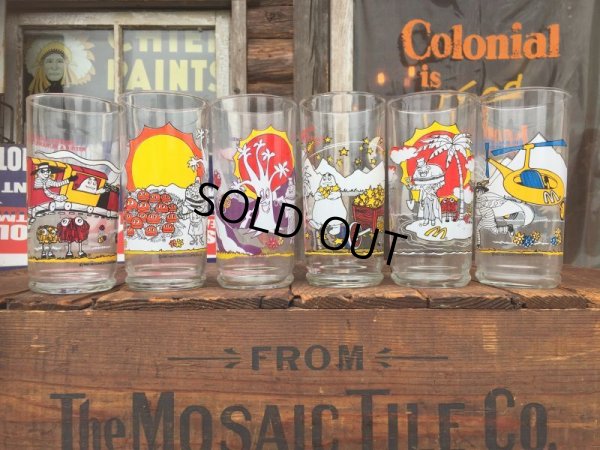 画像3: 80s Vintage McDonalds Adventure Glasses Complete Set of 6 (AL7708)