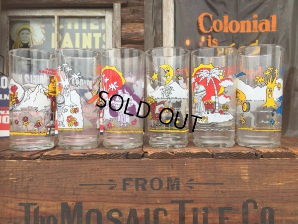 画像2: 80s Vintage McDonalds Adventure Glasses Complete Set of 6 (AL7708)