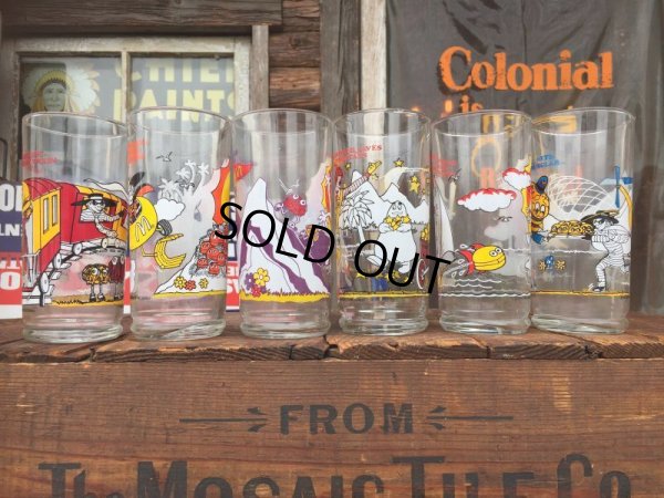 画像4: 80s Vintage McDonalds Adventure Glasses Complete Set of 6 (AL7708)