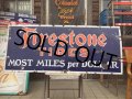 40s Vintage Firestone Tires Porcelain Sign (AL7686)