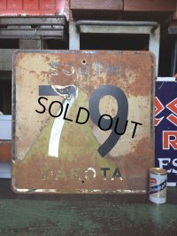 60s Vintage Road Sign SOUTH DAKOTA 79 (AL7972)