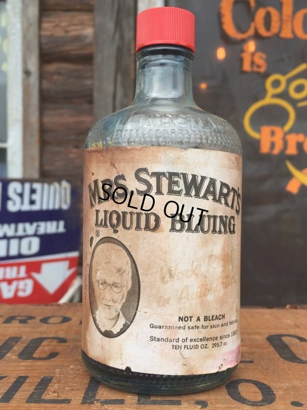 画像1: Vintage Mrs. Stewart's Liquid Bluing Bottle (AL8586)