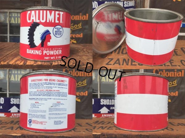 画像2: Vintage Calumet Baking Powder Tin 5lb (AL8583) 