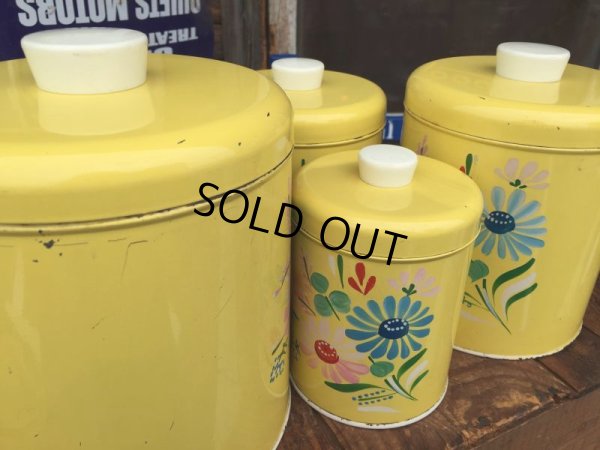 画像12: Vintage Ransburg Canister Set of 4 Flower (AL8585)