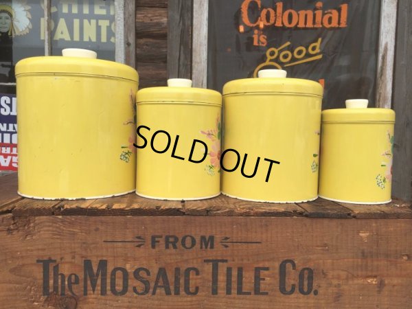 画像5: Vintage Ransburg Canister Set of 4 Flower (AL8585)